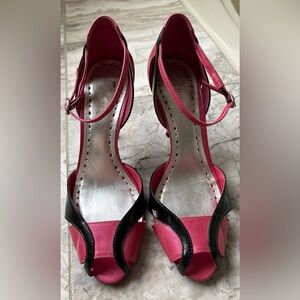 BCBGirls. Pink and black heels. Size 8